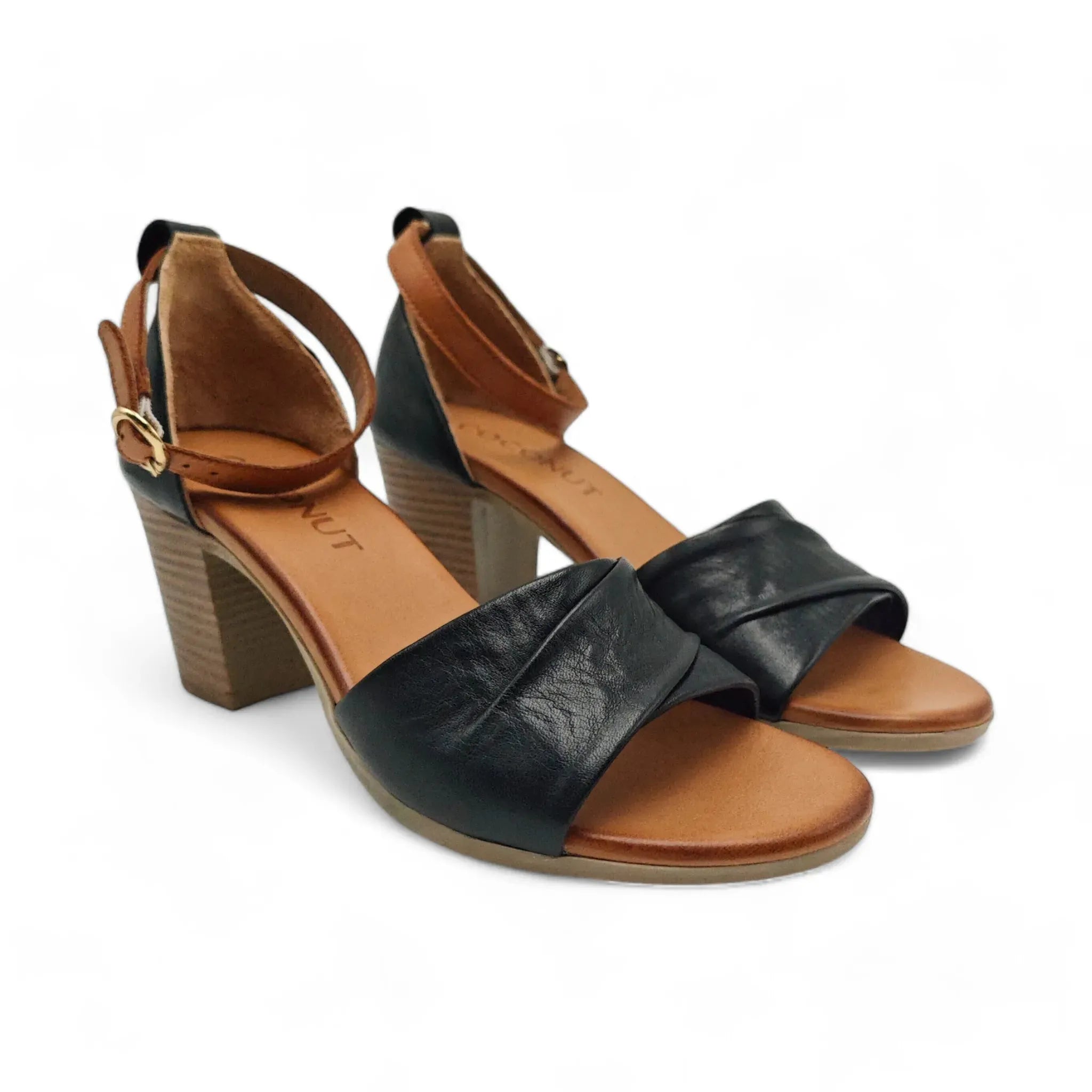 Coconut sandale sa slingback zglobnim remenom na blok štiklu 0177