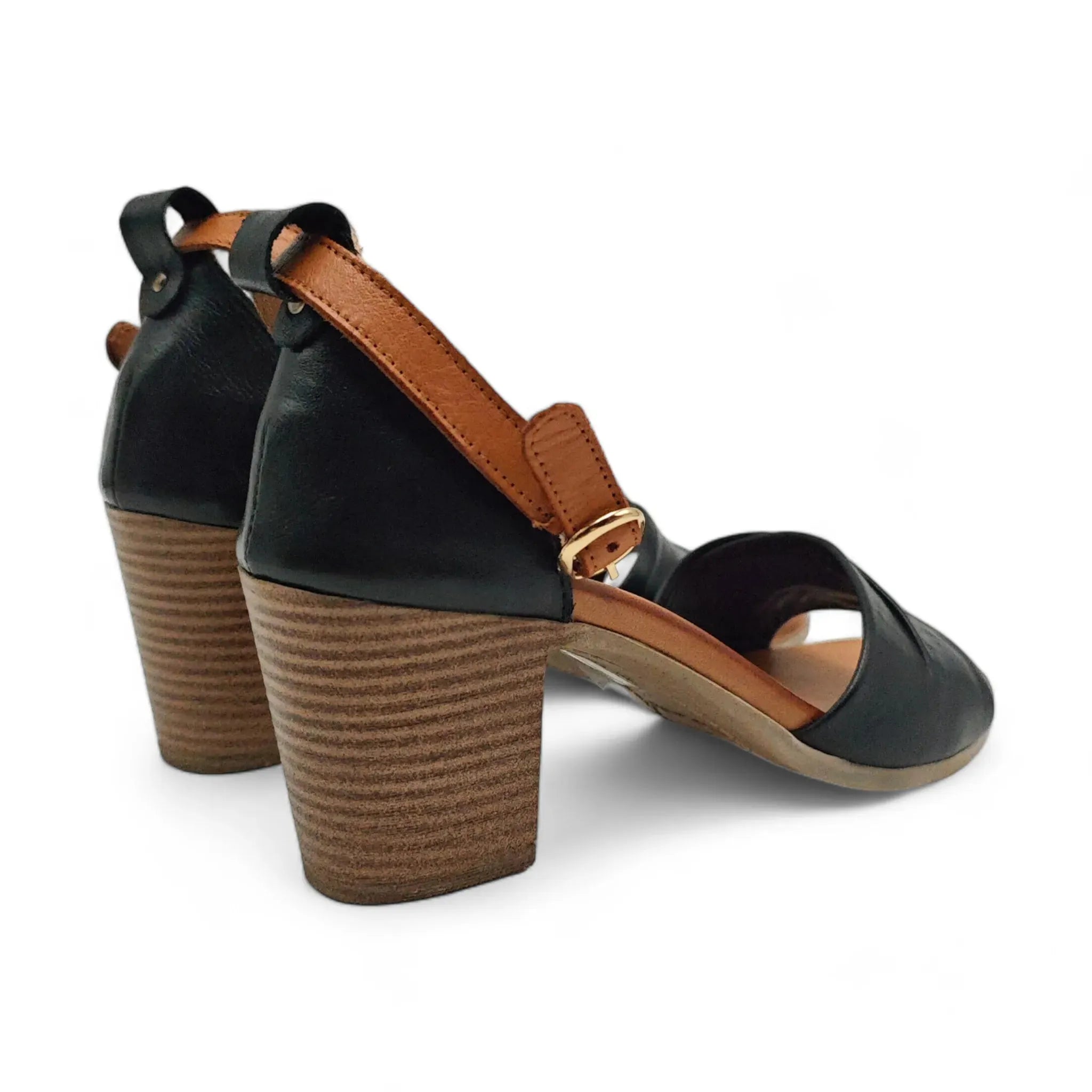 Coconut sandale sa slingback zglobnim remenom na blok štiklu 0177