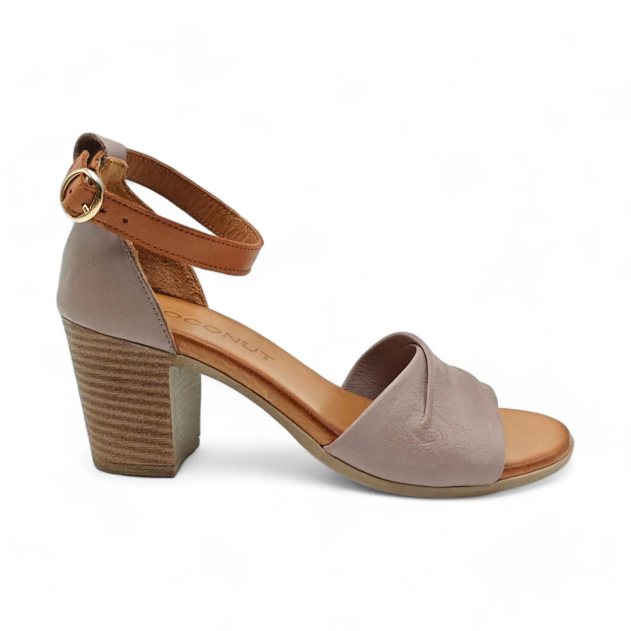 Coconut sandale sa slingback zglobnim remenom na blok štiklu 0177